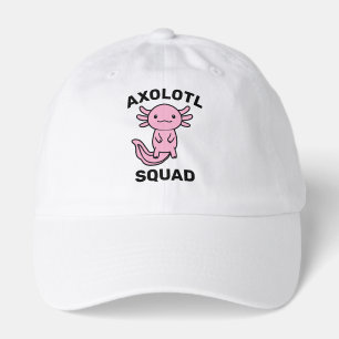 Funny cute Axolotl Squad Party editable blue pink Hat