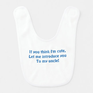 Funny Cute Baby Boy Uncle Bib