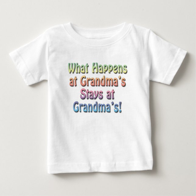 Funny Cute Baby T-Shirt, Grandma's House T-Shirt (Front)