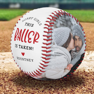 Funny Cute Baller Boyfriend 2 Photo Baseball