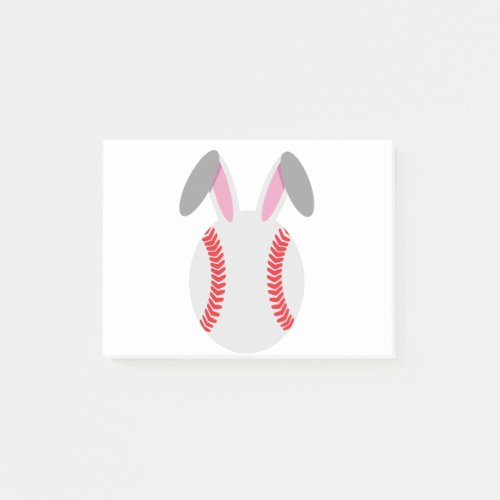 Funny Cute Baseball Rabbit Easter Gift Post_it Notes