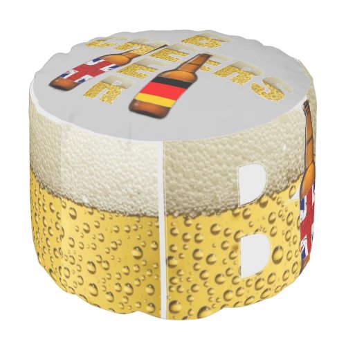 Funny Cute Beer Lovers Round Pouf Gift for Dad