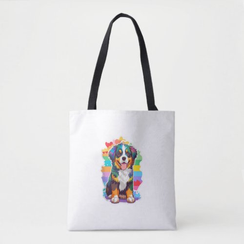 Funny Cute Bernese Mountain Rainbow Gay Pride Mont Tote Bag