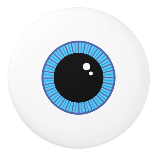 Funny Cute Blue Eyeball Ceramic Knob