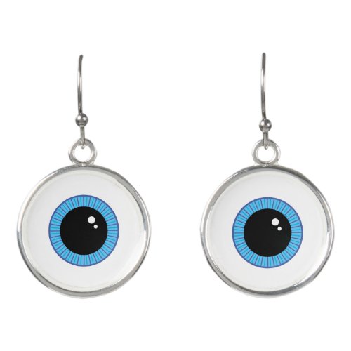 Funny Cute Blue Eyeball Earrings