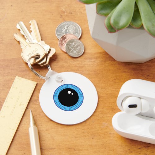 Funny Cute Blue Eyeball Keychain