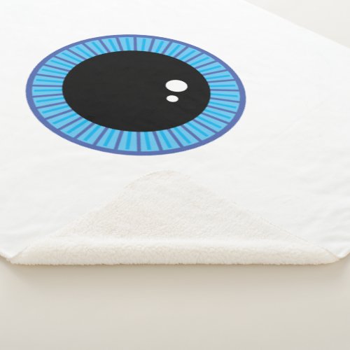 Funny Cute Blue Eyeball Sherpa Blanket