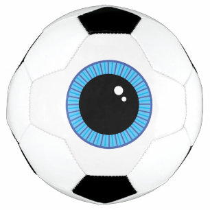 Funny Cute Blue Eyeball Soccer Ball