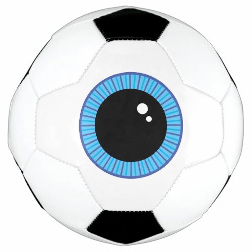 Funny Cute Blue Eyeball Soccer Ball
