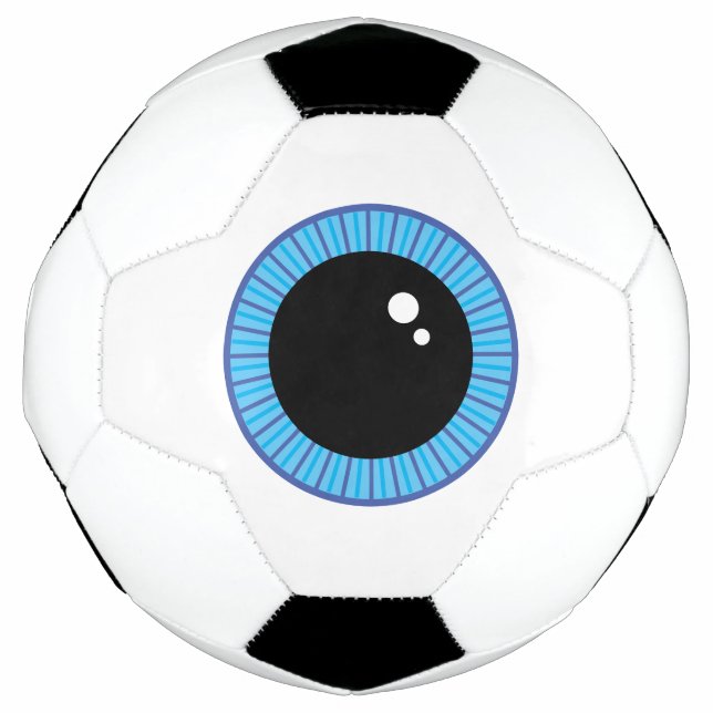 Funny Cute Blue Eyeball Soccer Ball (Front)