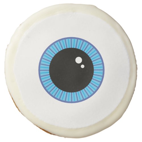 Funny Cute Blue Eyeball Sugar Cookie
