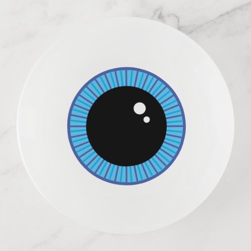 Funny Cute Blue Eyeball Trinket Tray