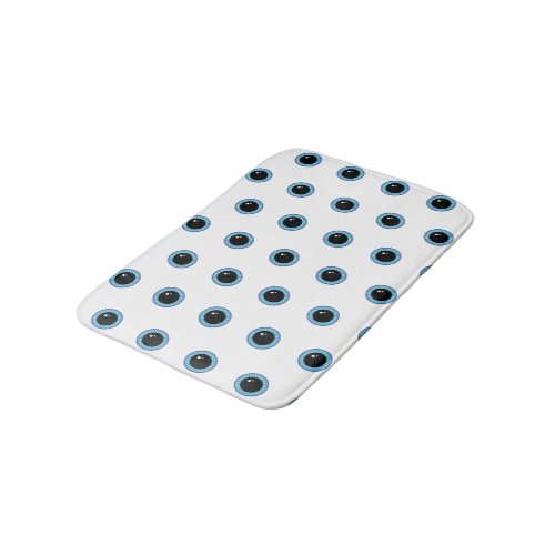 Funny Cute Blue Eyes Bath Mat