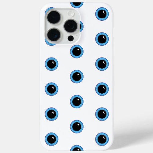 Funny Cute Blue Eyes iPhone 15 Pro Max Case