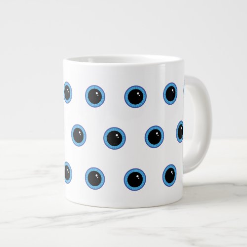 Funny Cute Blue Eyes Giant Coffee Mug