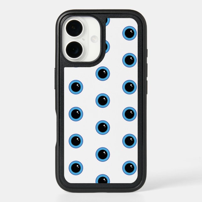 Funny Cute Blue Eyes Otterbox iPhone Case (Back)