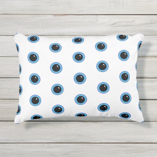 Funny Cute Blue Eyes Outdoor Pillow