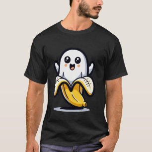 Funny Cute Boo Banana Spooky Ghost Halloween Costu T-Shirt