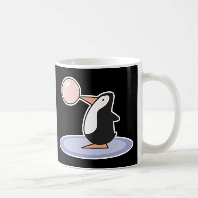 funny cute bubble gum penguin coffee mug (Right)