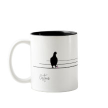 Funny Cute Bubblegum Birds on a Wire White