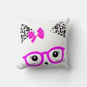 funny cute bunny throw pillow