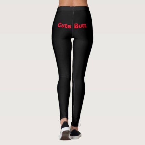 Funny Cute Butt Working Out Leggings