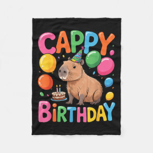 Funny Cute Capy Capybara Animal Birthday Party Sup Fleece Blanket