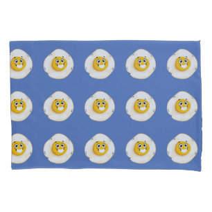 Funny Cute Cartoon Eggs Humor Food Pun Pillow Case