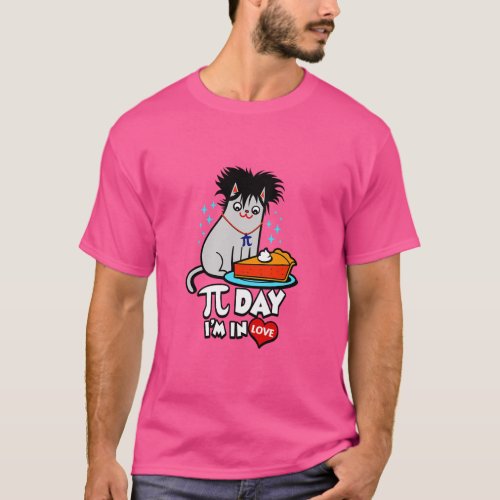 Funny Cute Cat 90s Funny Pi Day Catshirt Meme  T_Shirt