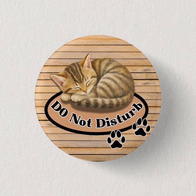 Funny Cute Cat  Button (Front)