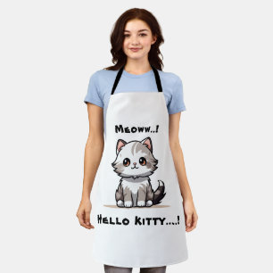 Funny Cute Cat Catmas Humor Apron