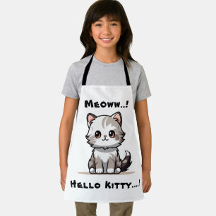 Funny Cute Cat Catmas Humor Apron