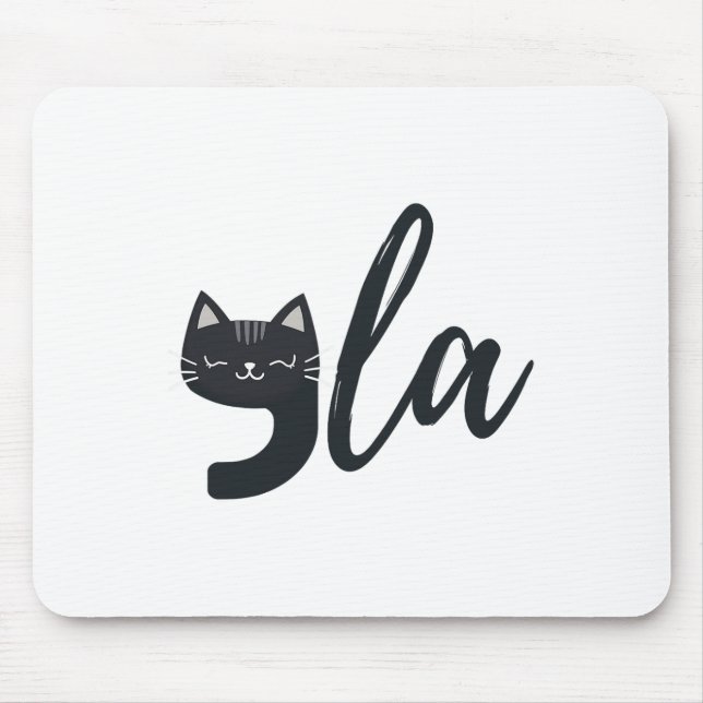 Funny Cute Cat Comma La Funny Kamala Harris Presid Mouse Pad (Front)