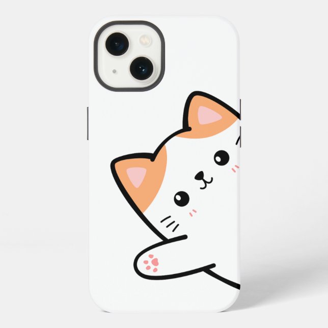 Funny Cute Cat Iphone Case (Back)