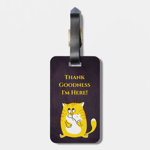 Funny Cute Cat Luggage Tag