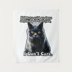 Funny cute cat meme for cat lovers and cat owners tapestry