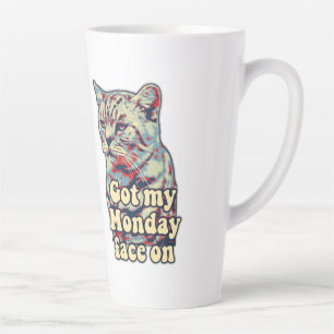 Funny cute cat meme for cat lovers & kitty owners latte mug