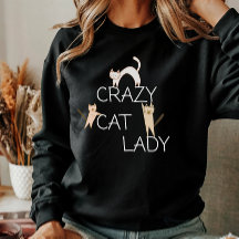 Funny Cute Cat Mom Crazy Cat Lady Womens