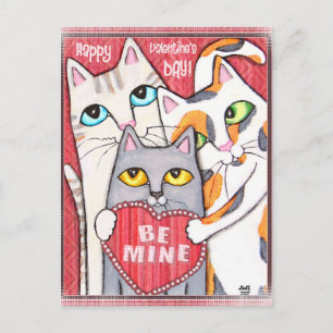 Funny & Cute Cat Valentine Flat Card