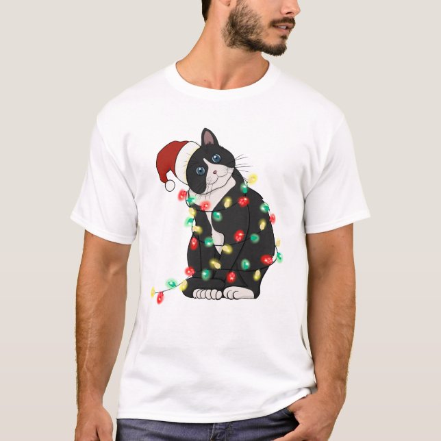 Funny Cute Catmas Cat T-Shirt (Front)