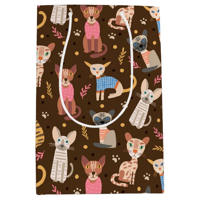 Funny Cute Cats Gift Bag (Front)