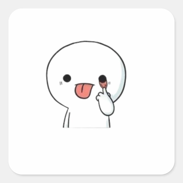 Funny Cute Chibi Character Sticker (Front)
