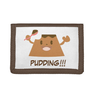 Funny Cute Chocolate PUDDING !!! Tri-fold Wallet