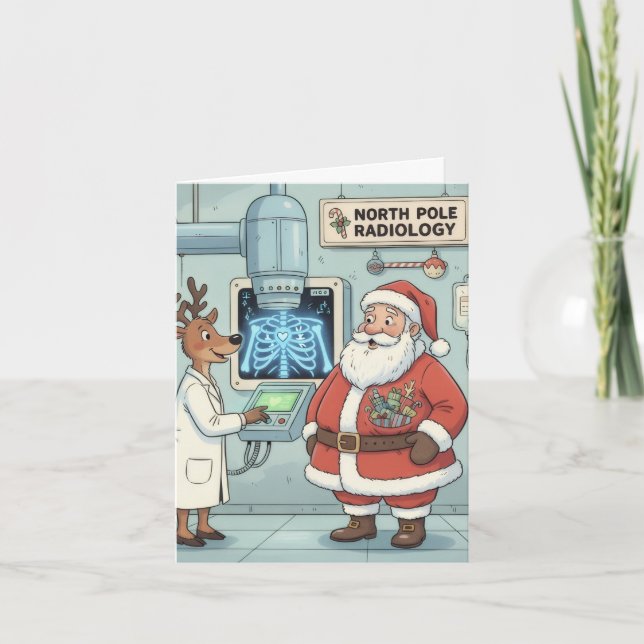 Funny/Cute Christmas Card for X-Ray Techs (Front)