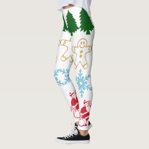 Funny Cute Christmas Holiday Pattern Leggings