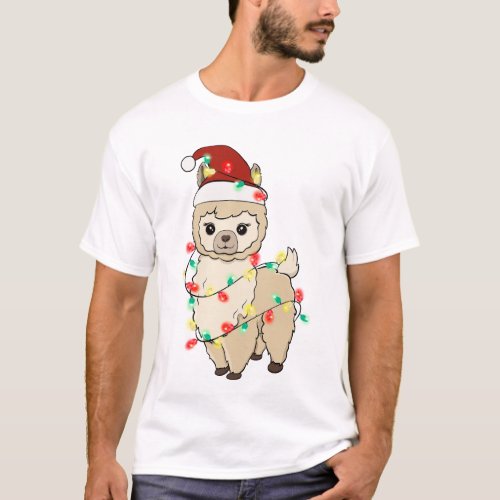 Funny Cute Christmas Llama T_Shirt