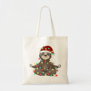 Funny Cute Christmas Sloth Tote Bag