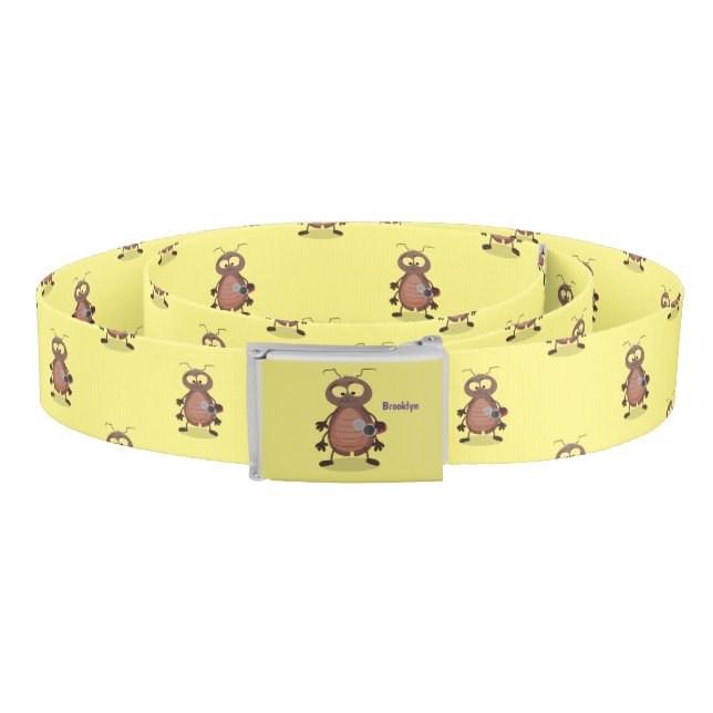 Funny cute cockroach cartoon character belt (Coil)