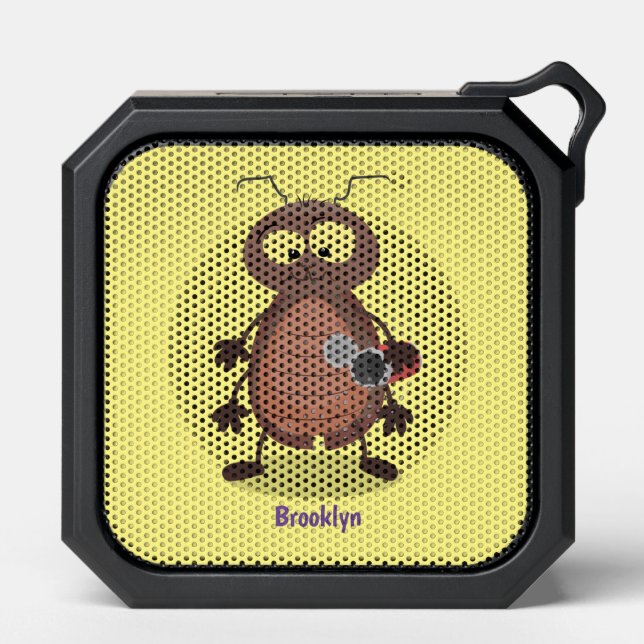 Funny cute cockroach cartoon character bluetooth speaker (Front)