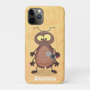Funny cute cockroach cartoon character iPhone 11 pro case